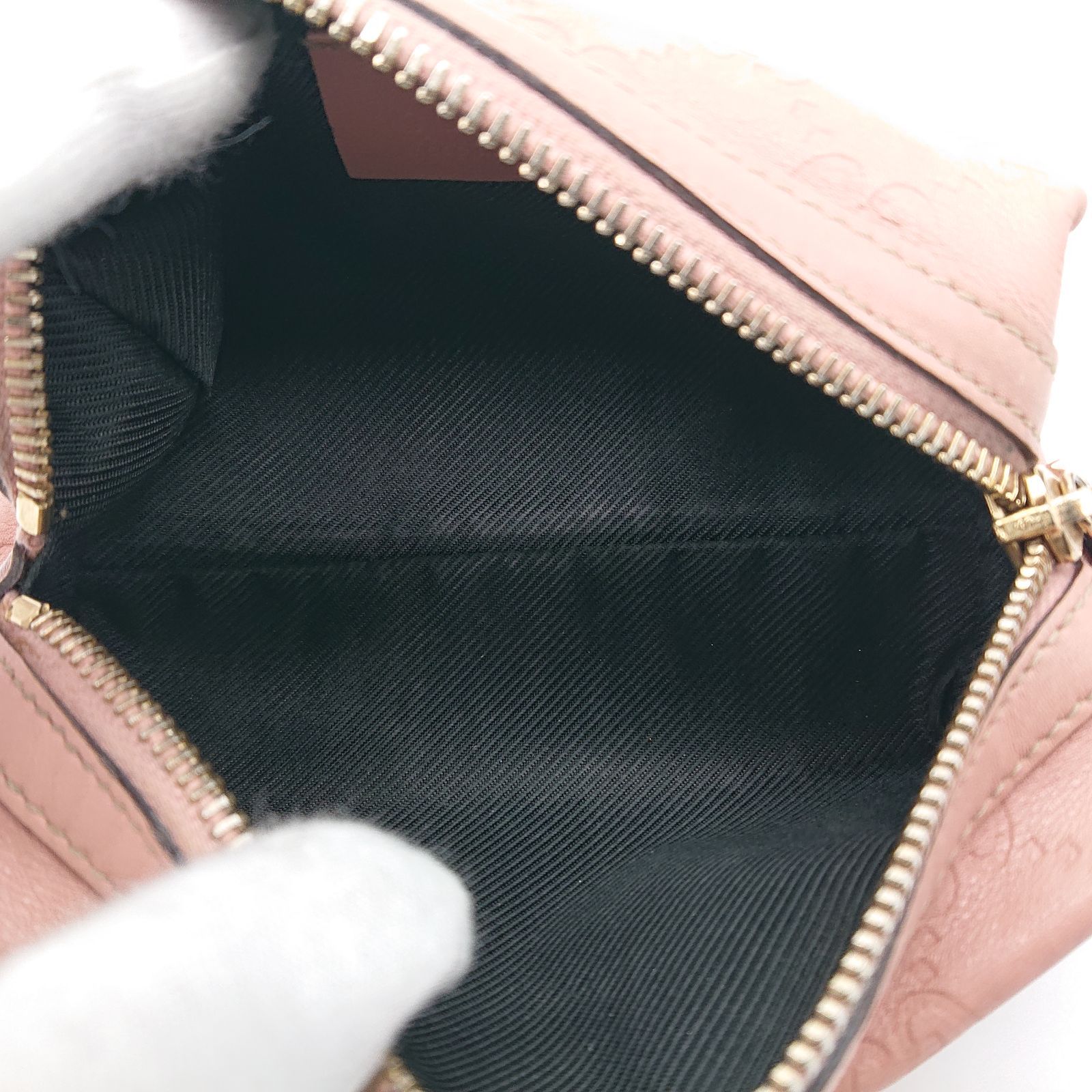 極美品♡GUCCI グッチ シマ GG レザー ポーチ 小物入れ 極美品♡GUCCI グッチ シマ GG レザー ポーチ 小物入れ - メルカリ