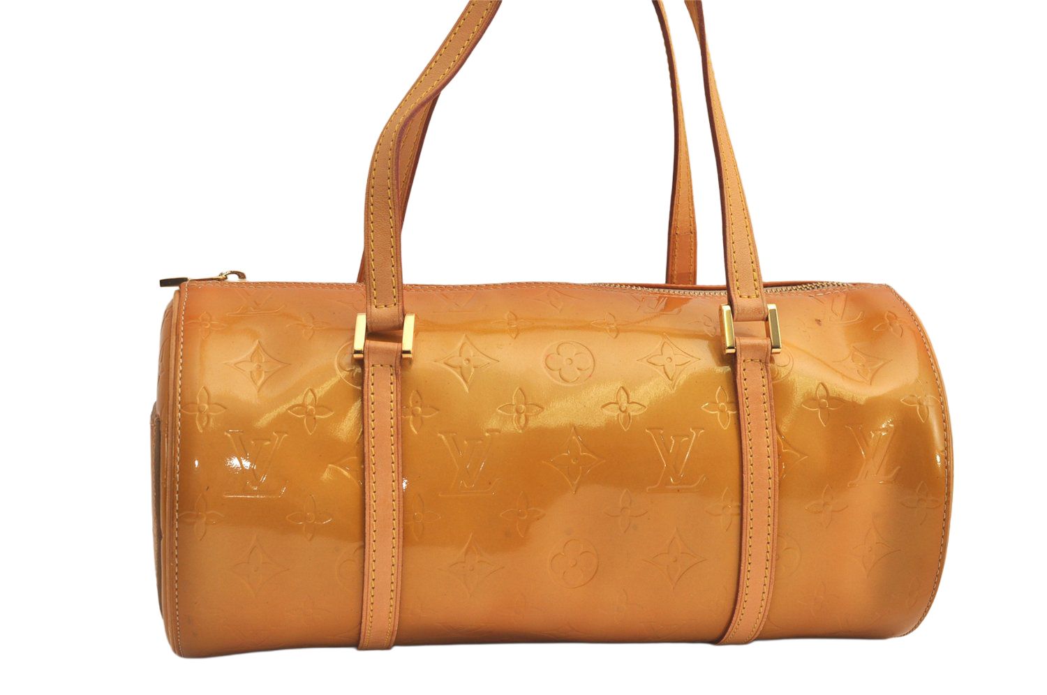 LOUIS VUITTON ルイヴィトン ヴェルニ ベッドフォード ハンドバッグ イエロー ベージュ M91006 LV 6215M