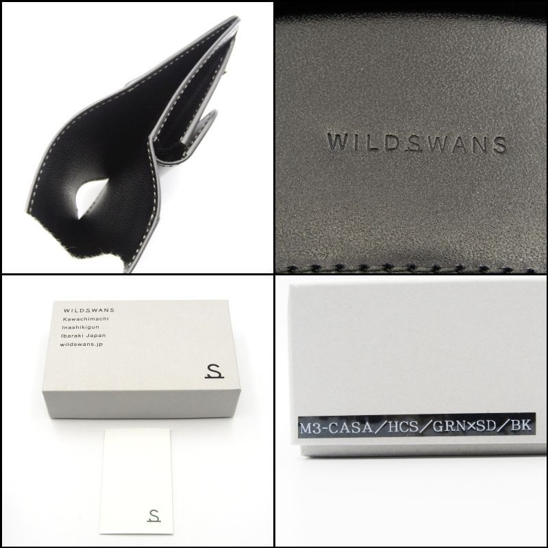 未使用 WILDSWANS ワイルドスワンズ ミニ財布 シェルコードバン CASA カーサ 内装サドル/ブラック 日本製 グリーン  24003417