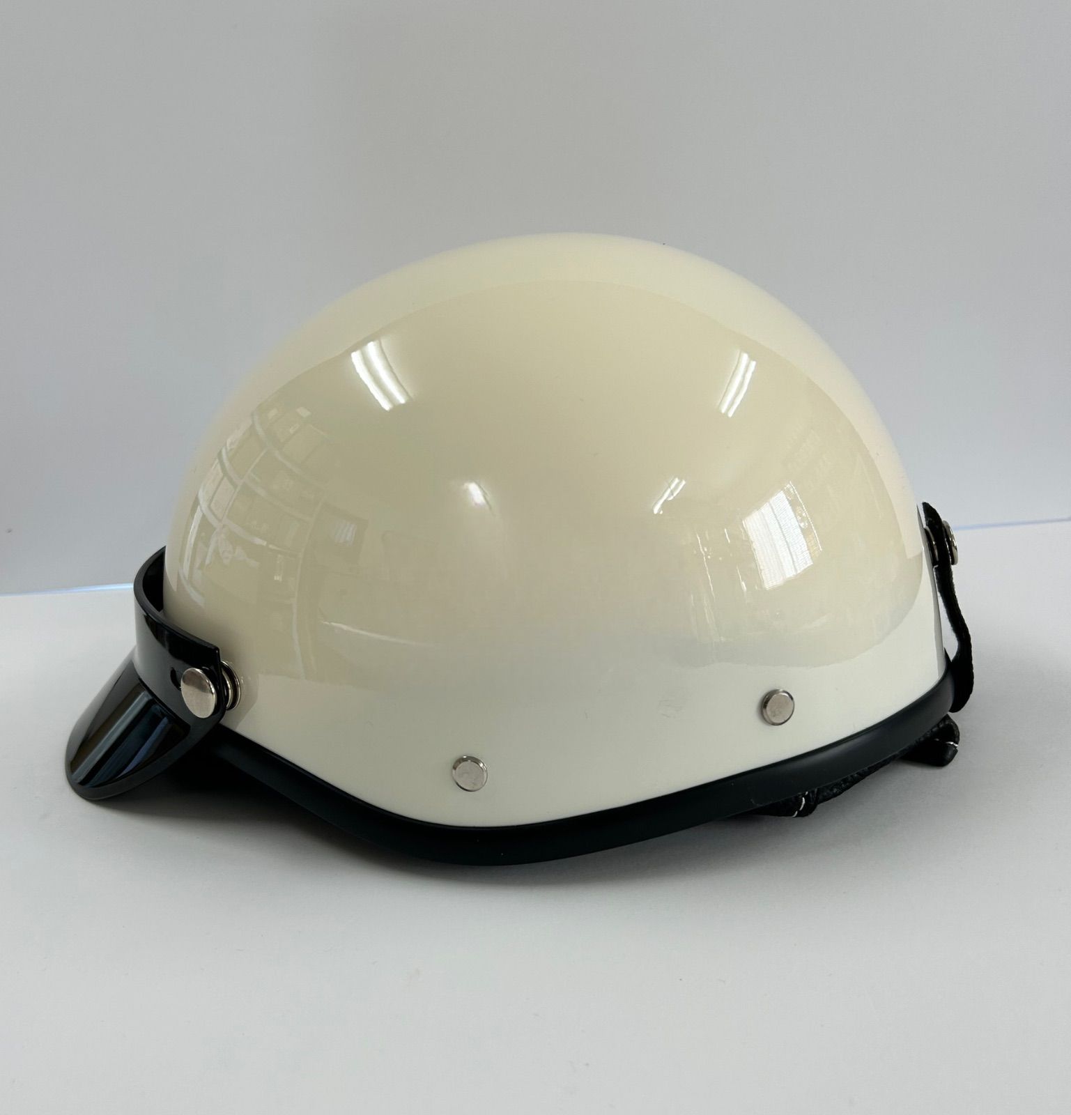 ハーフヘルメット 【送料込み】ポリス レトロ ファッションヘルメット