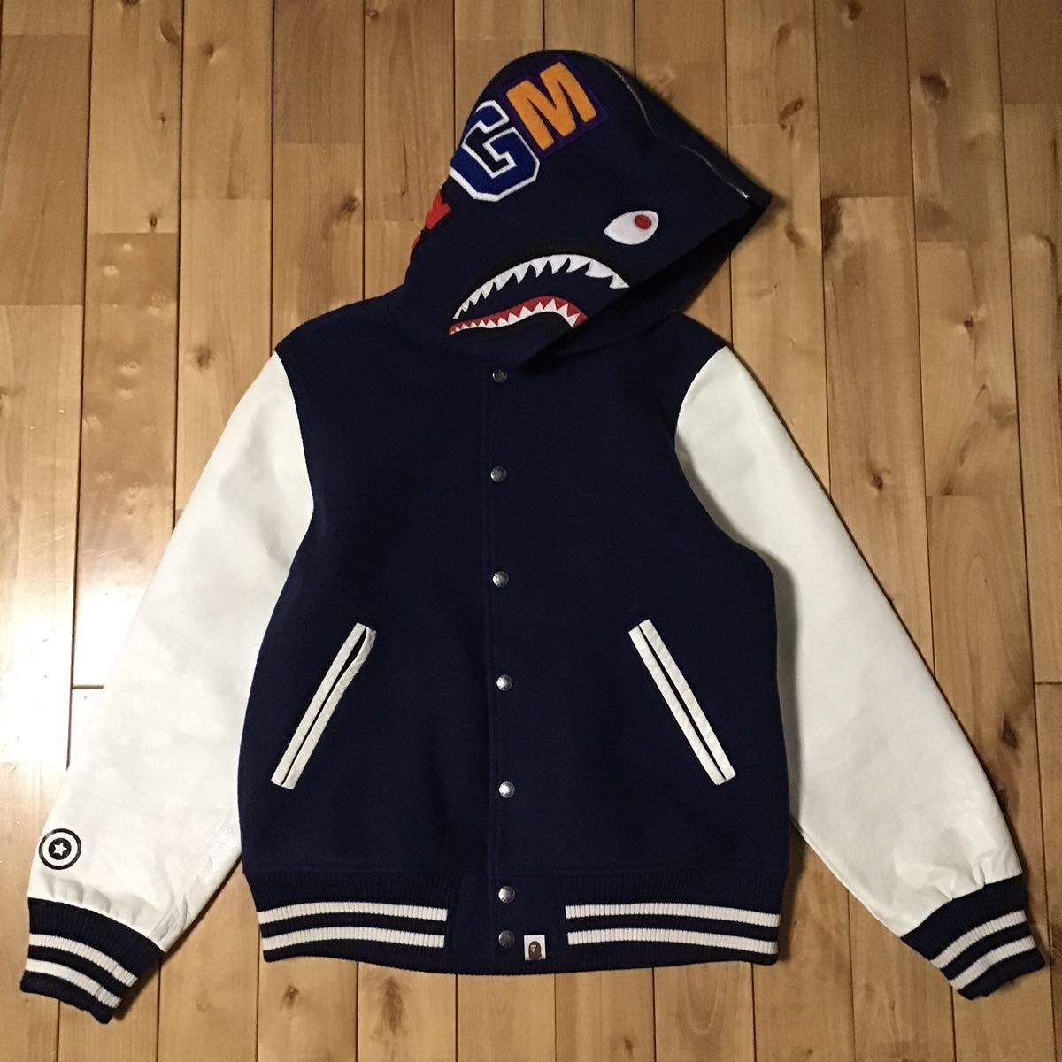 A BATHING APE Jacke Mサイズ　スタジャ素材ウール