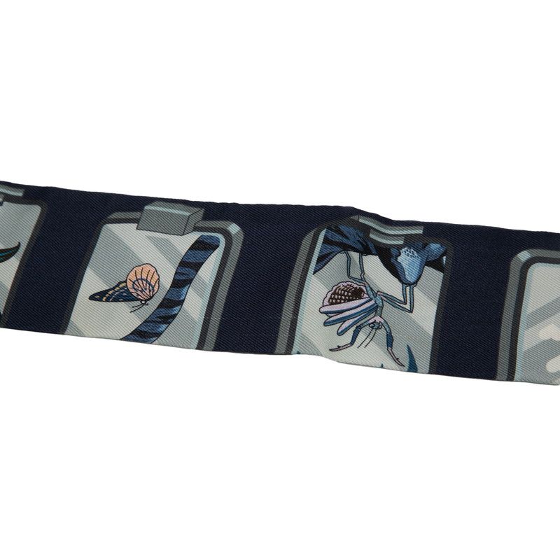 エルメス ツイリー STORY ストーリー ネイビー マルチカラー シルク レディース HERMES 1-0235008