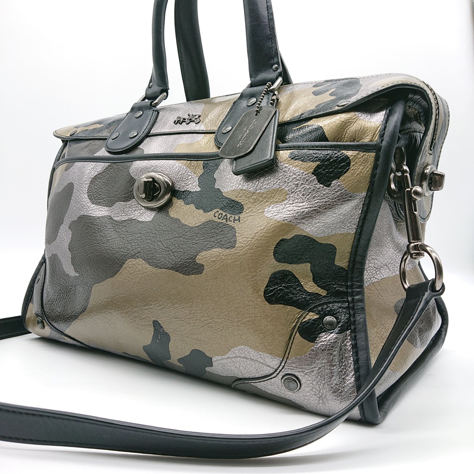 コーチ COACH ボストンバッグ ショルダー 2way 迷彩 コーチ COACH ボストンバッグ ショルダー 2way 迷彩 - メルカリ