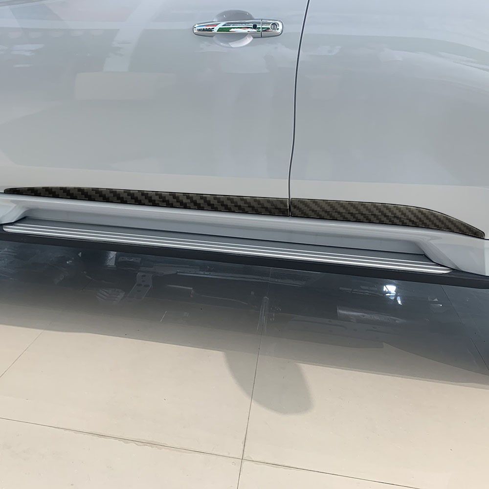 パジェロスポーツ 20系 サイドドアモール サイドスカートガーニッシュ メッキ カーボン調 外装 ドレスアップ モールカバー カスタ