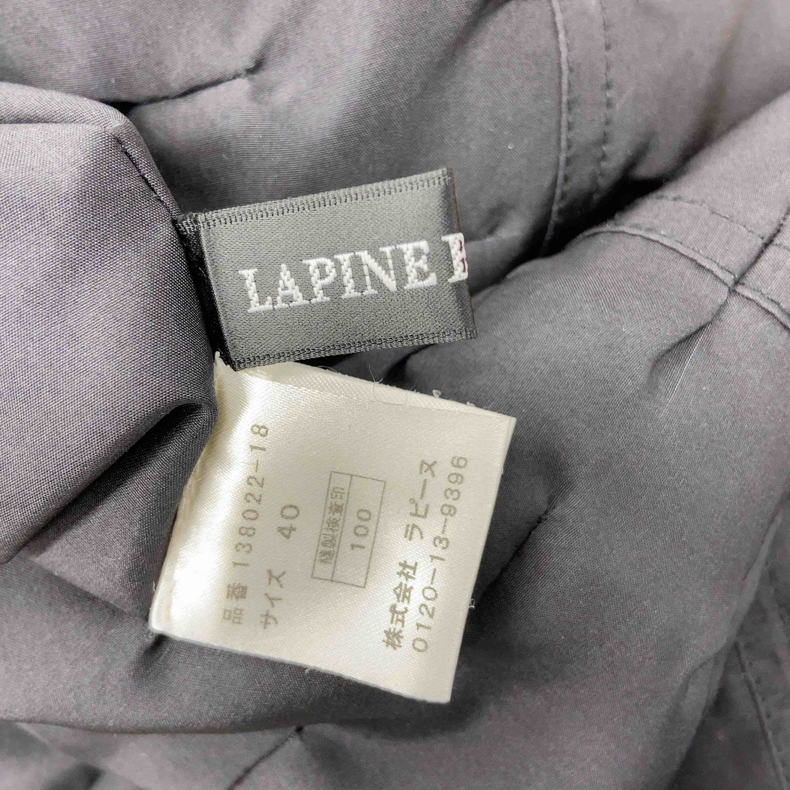 LAPINE BLANCHE ラピーヌブランシュ レディース ステンカラーコート フード取り外し可 衿ぐり袖口ファー ブラック - メルカリ