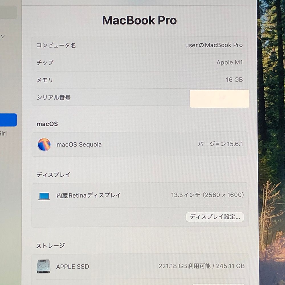 本体のみ Apple MacBook Pro 13インチ M1 2020 M1チップ メモリ16GB SSD256GB A2338 EMC3578 MB-251507 352120