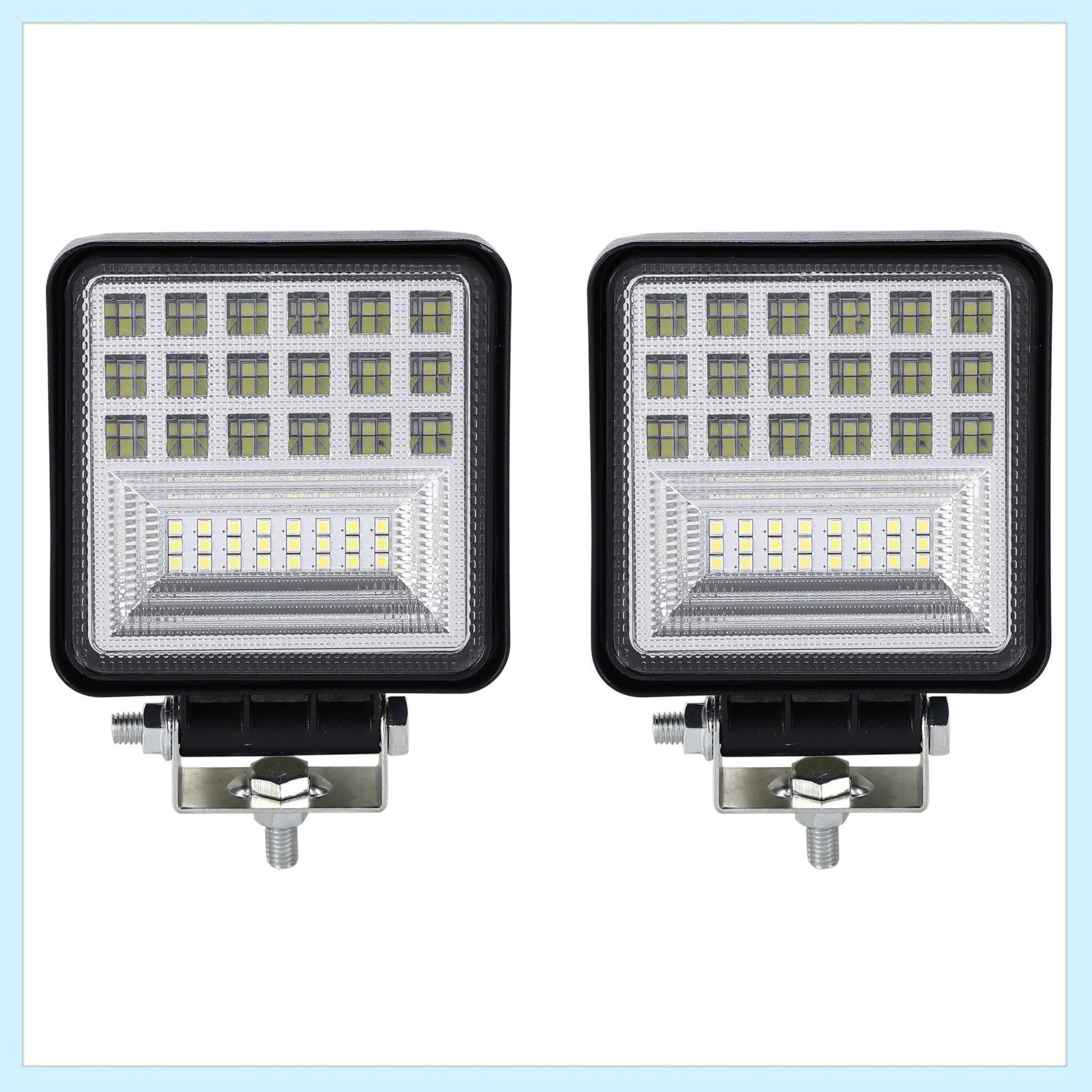 LED ワークライト 126w 2個 セット 12v 24v 兼用 角型 バックランプ 作業灯