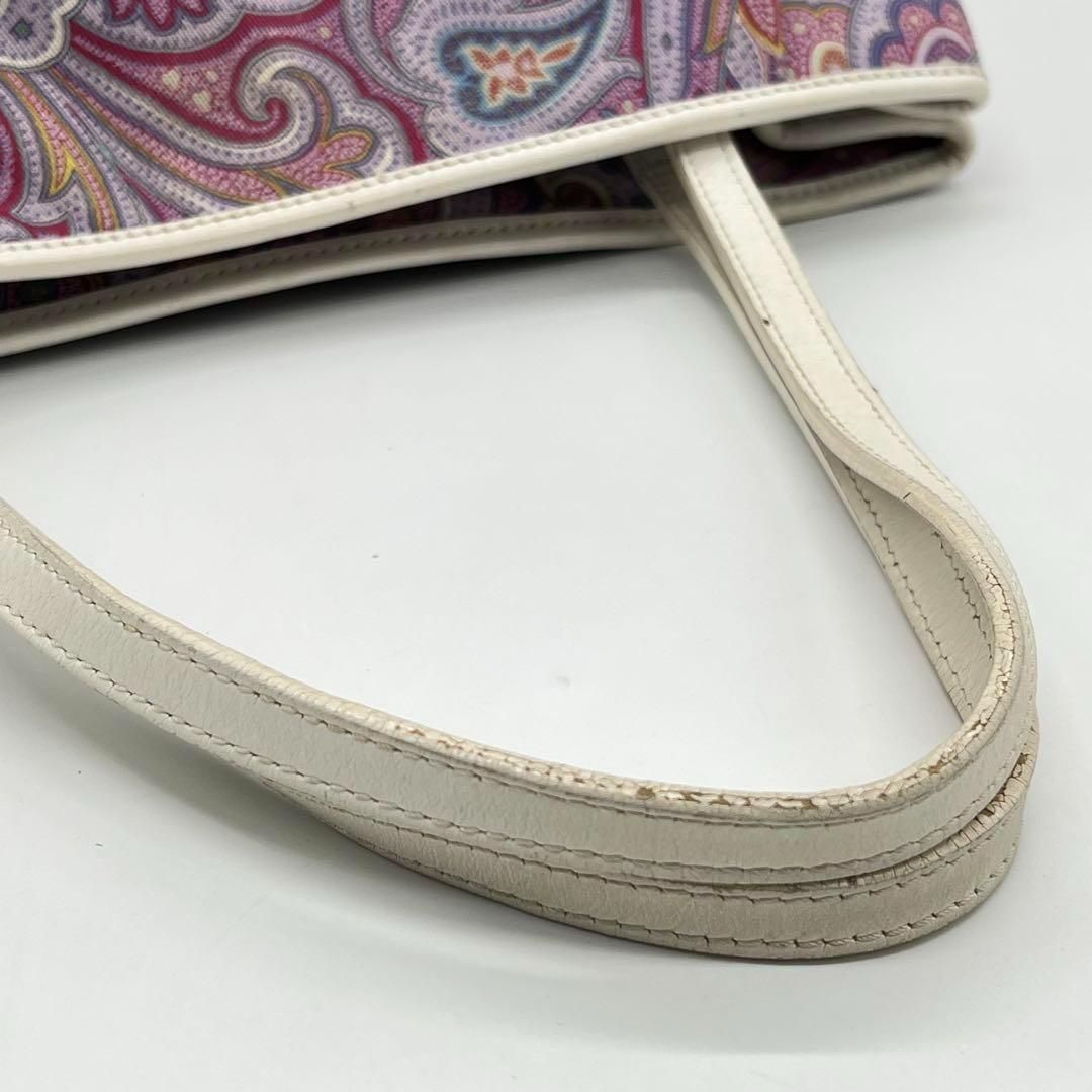 良品】ETRO ペイズリー トートバッグ キャンバス レザー