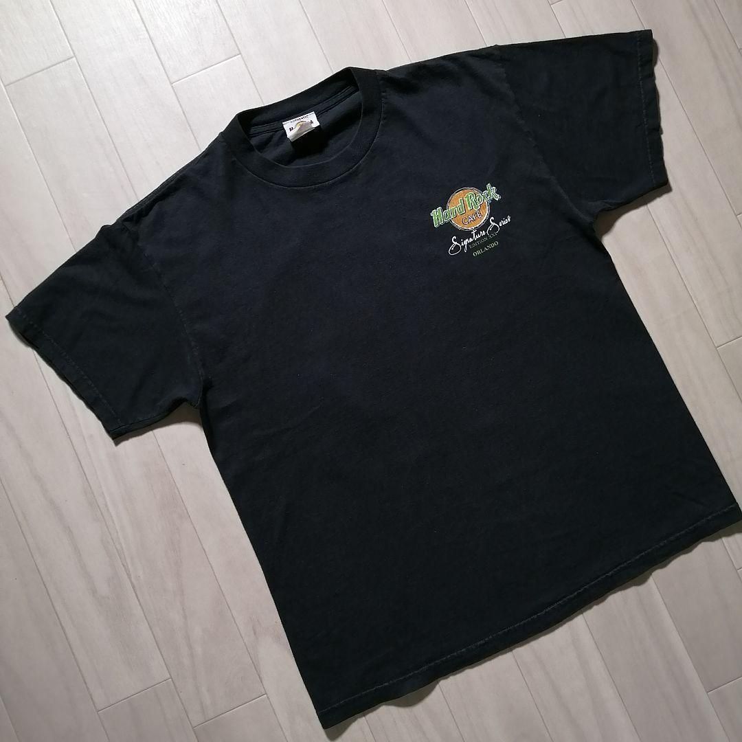 Hard Rock CAFE ハードロックカフェ プリントTシャツ ギター バックプリント 半袖 ブラック 黒 M - メルカリ