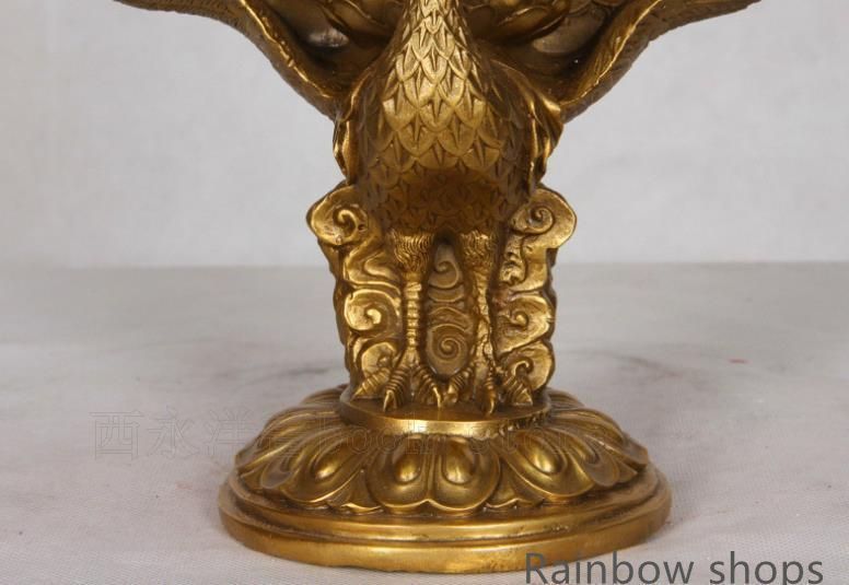 孔雀明王仏像 工芸品 美術品 置物 孔雀明王 仏像 瑠璃 厄除け 13.5cm 孔雀王母菩薩 孔雀仏母 置物