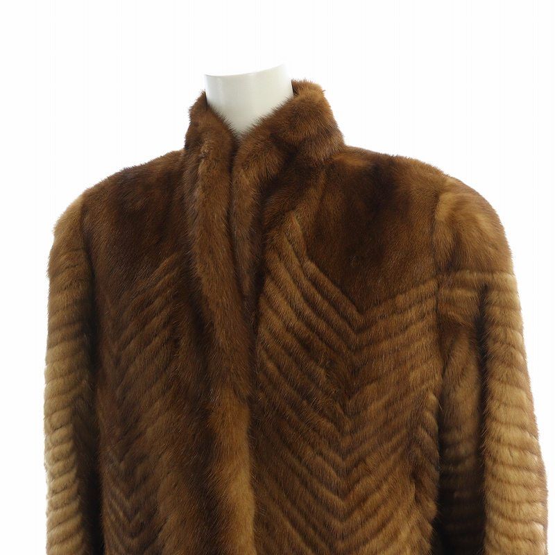 □美品□OSFUR オズファー コート シェアードミンク MINK ファー
