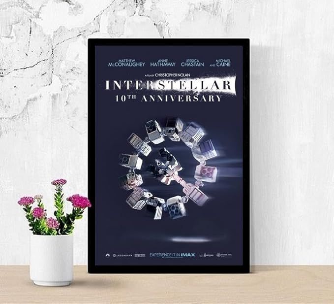 インターステラー 10周年記念 ポスター フレーム付-黒-】 映画ポスター インターステラー 10周年記念