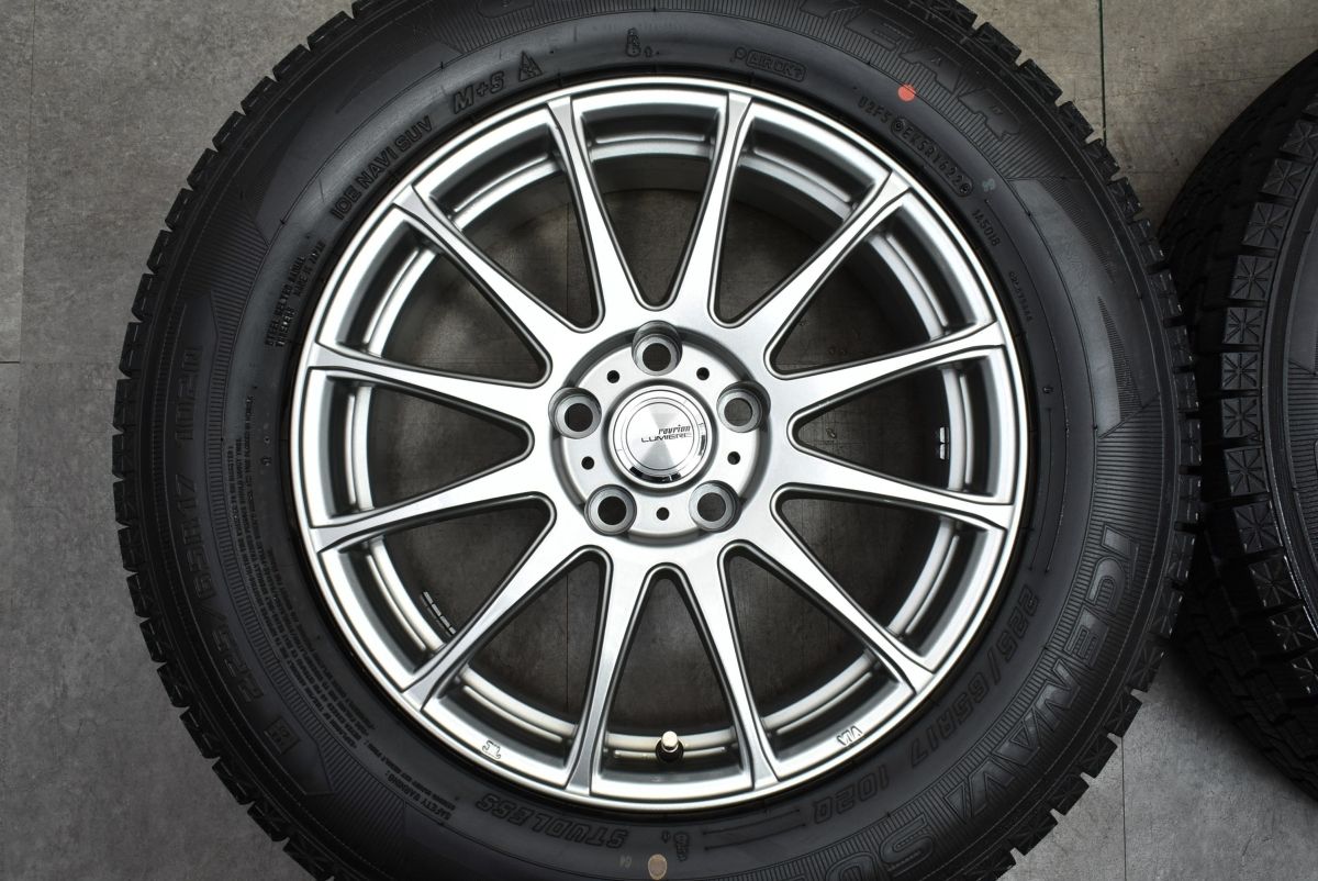 【レクサス トヨタ専用設計】Weds ラブリオン 17in 7J +38 PCD114.3 グッドイヤー アイスナビ SUV 225/65R17 NX ハリアー RAV4 平座ナット