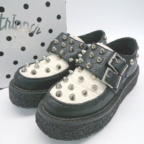 ◇ Candy Stripper キャンディストリッパー スタッズ 厚底 ベルト風  