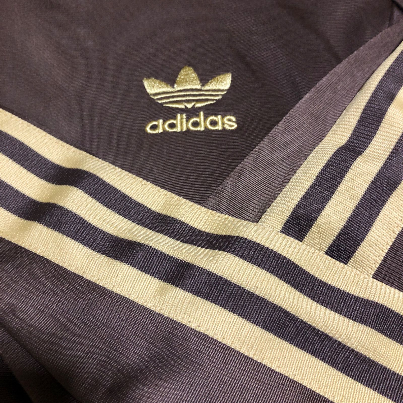 美品 90s ATP adidas ブラウン トラックジャケット ジャージ 美品ブラウンL⭐️90s adidas トラックジャケット/ジャージ 刺繍