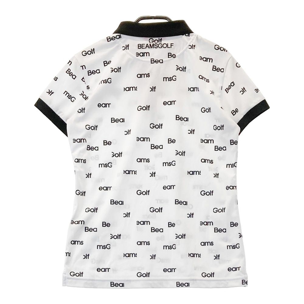 公式オンラインショップ！ サイズ M BEAMS GOLF ビームスゴルフ 半袖ポロシャツ 総柄 ホワイト系 240101524695 ゴルフウェア レディース ストスト