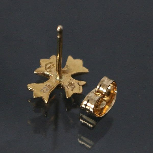 みかんCHROME HEARTS クロスダイヤ　ピアス片耳 CHROME HEARTS 銀座店 クロムハーツ 22K No2 CHクロス スタッド