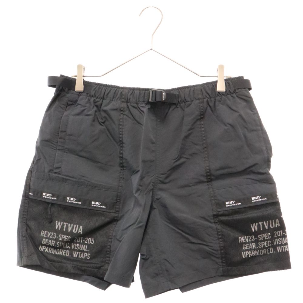 WTAPS (ダブルタップス) 22SS TRACKS SHORTS NYLON TUSSAH ロゴ ナイロン ショーツ ショートパンツ ブラック  221BRDT-PTM07 - メルカリ