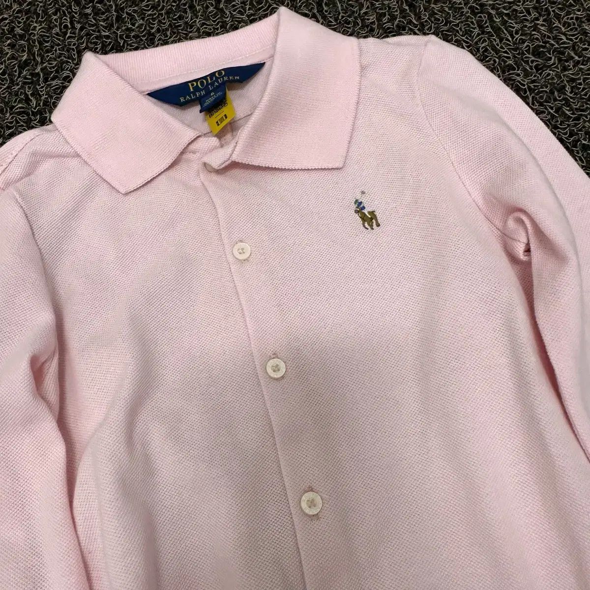 ポロ ラルフローレン 新モデル ベルト ONE PIECE 120サイズ QR Oxford(オックスフォード) 長袖 ピンク