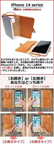 送料無料】 06. iPhone 14Plus 右開き_02. ノーマル キャメル EFGS