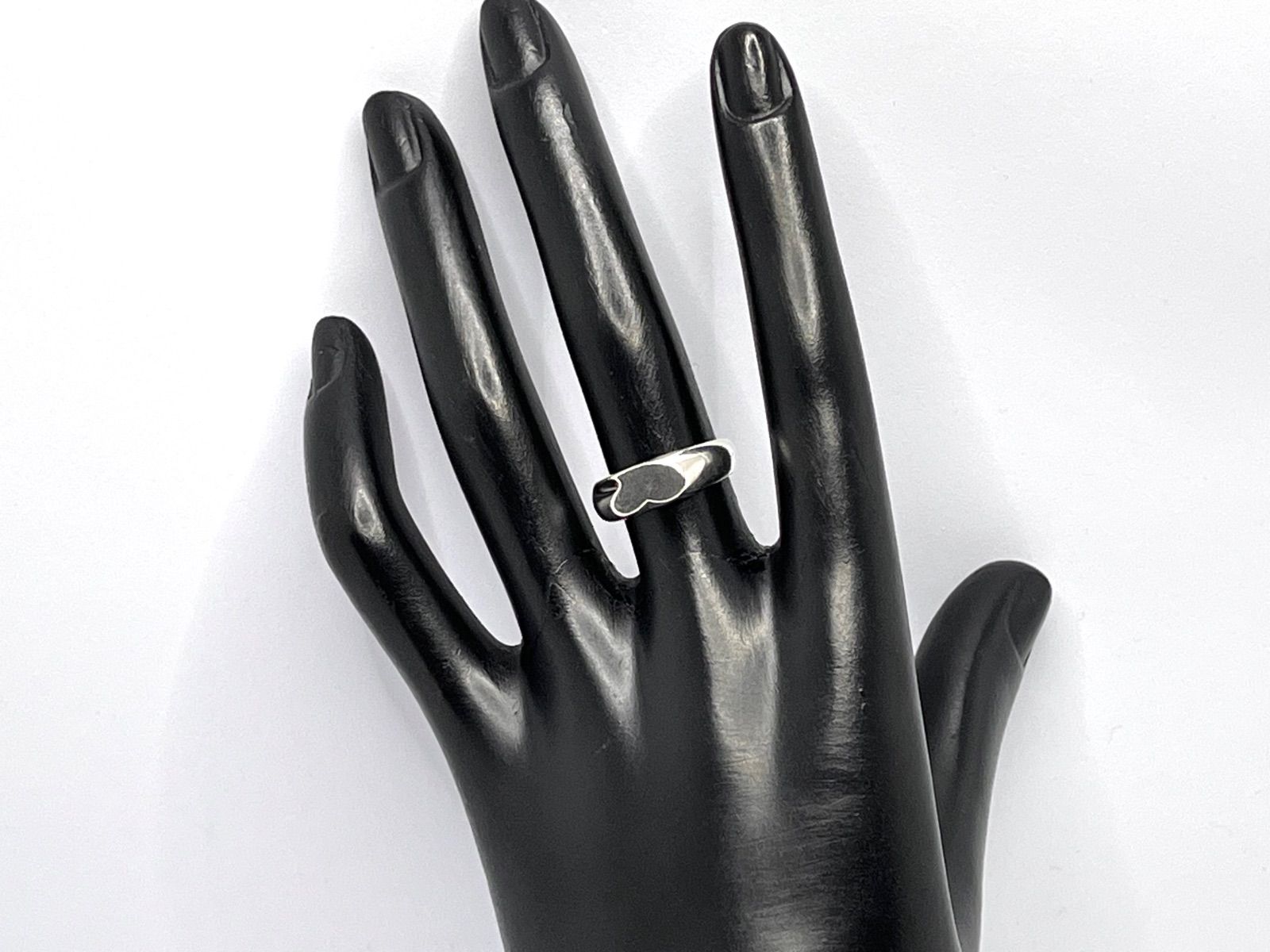 a078 Tiffany&Co. ティファニー カーブド ハート シグネット リング