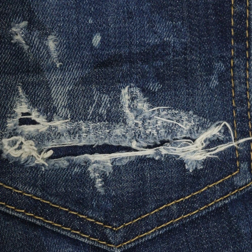 DSQUARED2 ペイント スリムフィット ダメージ ジーンズ デニム DSQUARED2 (ディースクエアード) 17SS Slim Jean ダメージ加工