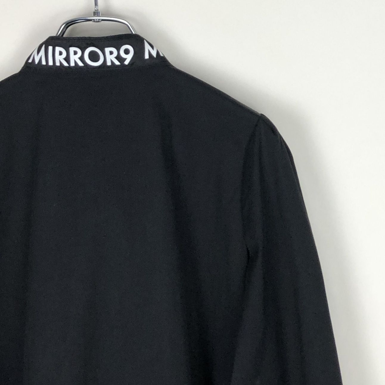 MIRROR9 リボン ストレッチシャツ ゴルフウェア 黒 MIRROR9 リボン ストレッチシャツ ゴルフウェア 黒 - メルカリ