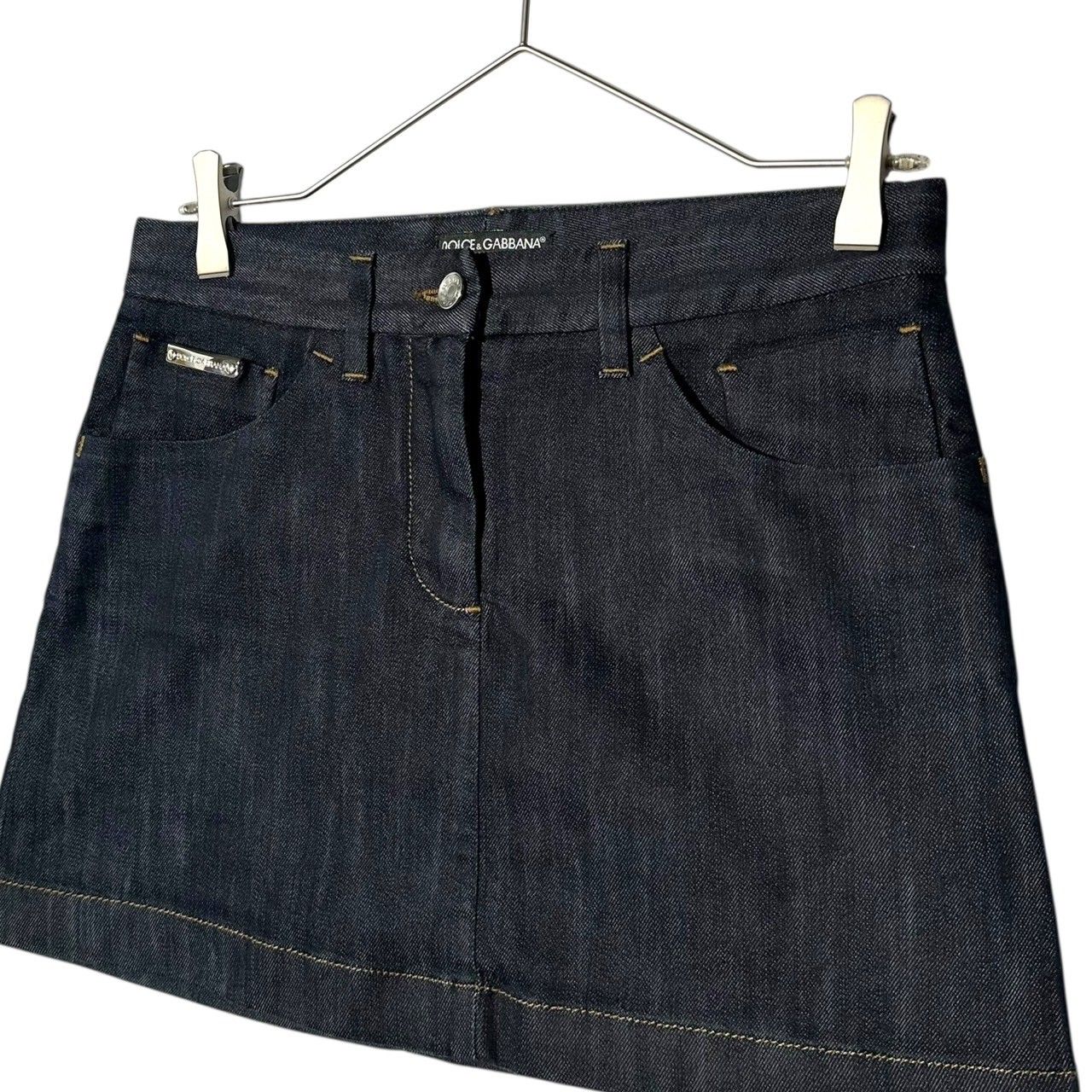 DOLCE&GABBANA(ドルチェ&ガッバーナドルガバ) Back Plate Denim Mini