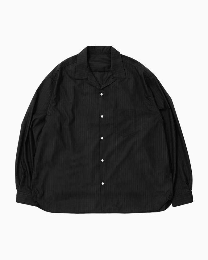 Sillage シアージ re-engineered overshirt black stripe