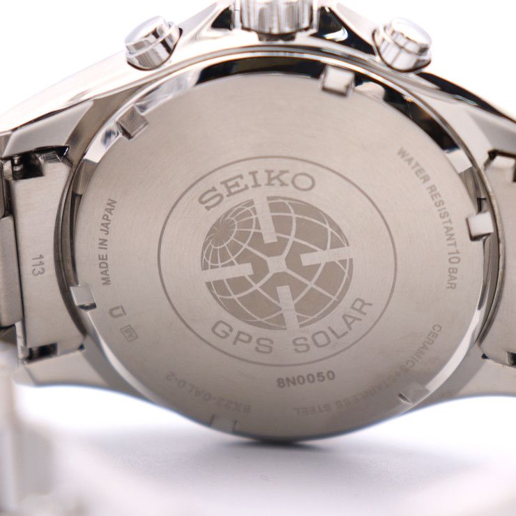 SEIKO セイコー ASTRON アストロン 腕時計 SBXB159 8X22-0AL0 ステンレススチール セラミック シルバー ブルー文字盤  GPS ソーラー電波 【本物保証】