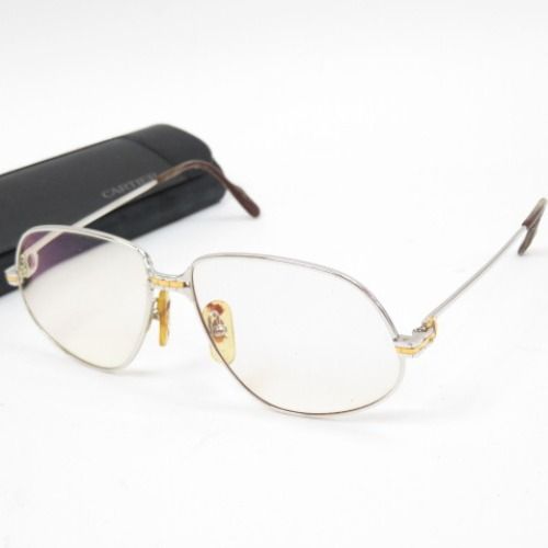 76258 CARTIER カルティエ 度入り眼鏡 メガネフレーム 色付きレンズ