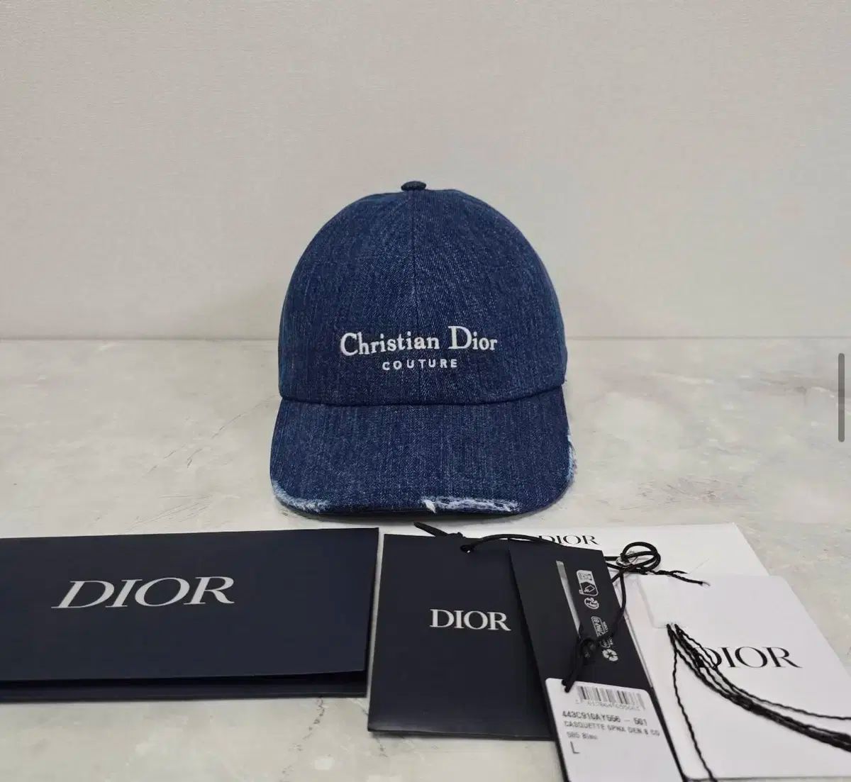 Dior(ディオール) デニム ロゴ ボールキャップ - メルカリ
