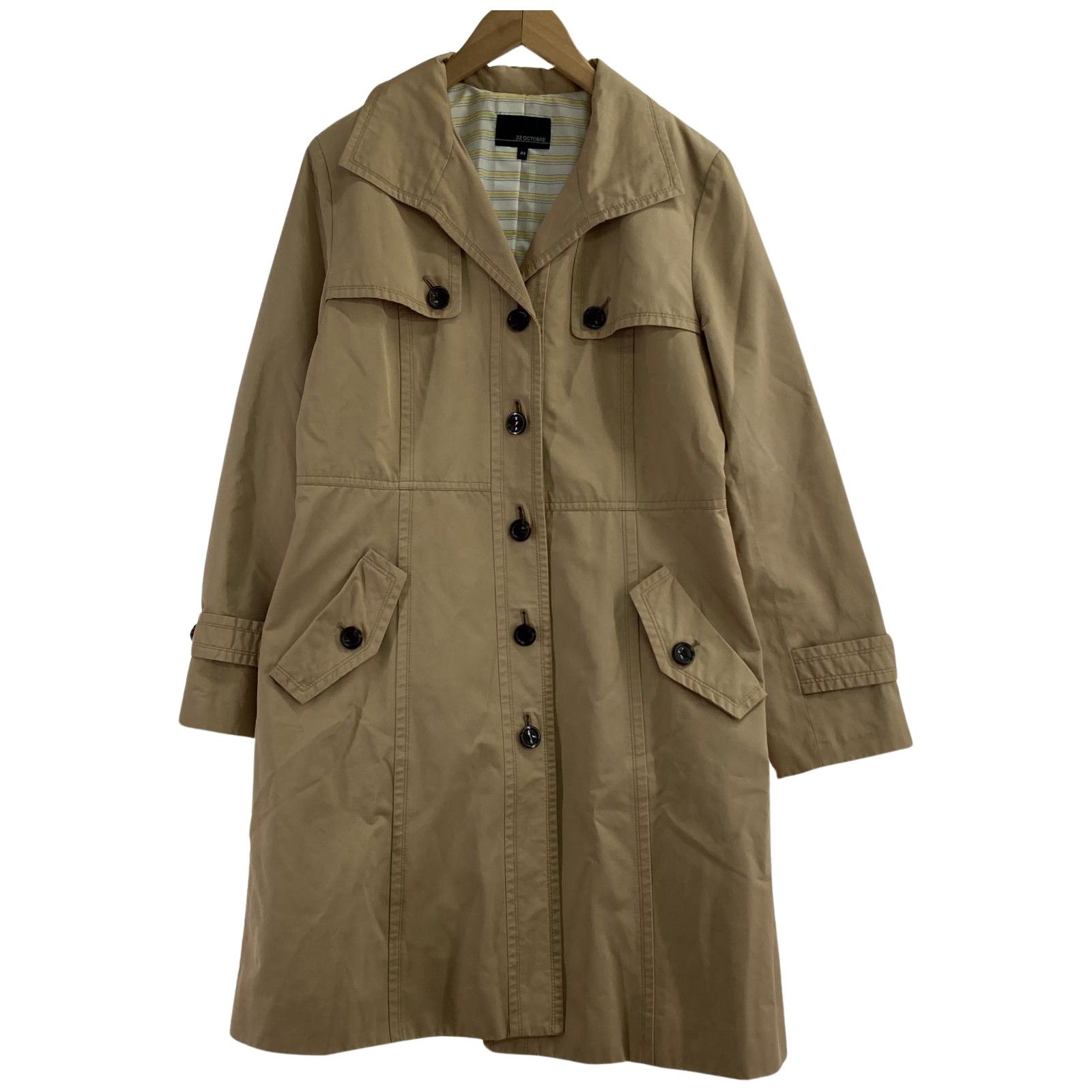 22 OCTOBRE グレー トレンチコート 大きいサイズ22OCTOBREライナー付き