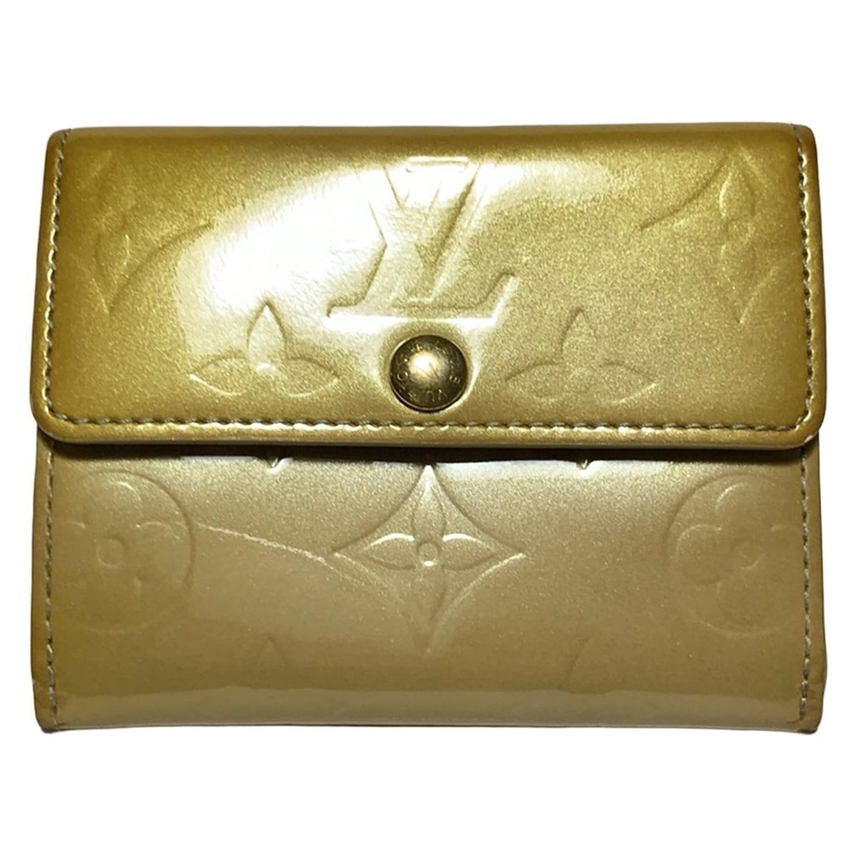 LOUIS VUITTON ルイヴィトン コインケース モノグラムヴェルニ ラドロー M91160 ソフトベージュ レザー
