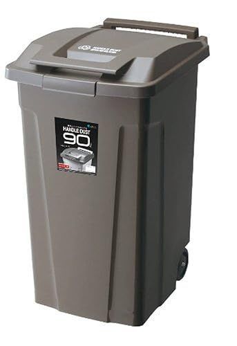 アスベル フタキゴミ箱 SPハンドルFUダストボックスしっかりロック 90L ブラウン 開閉シンプル 単A6728