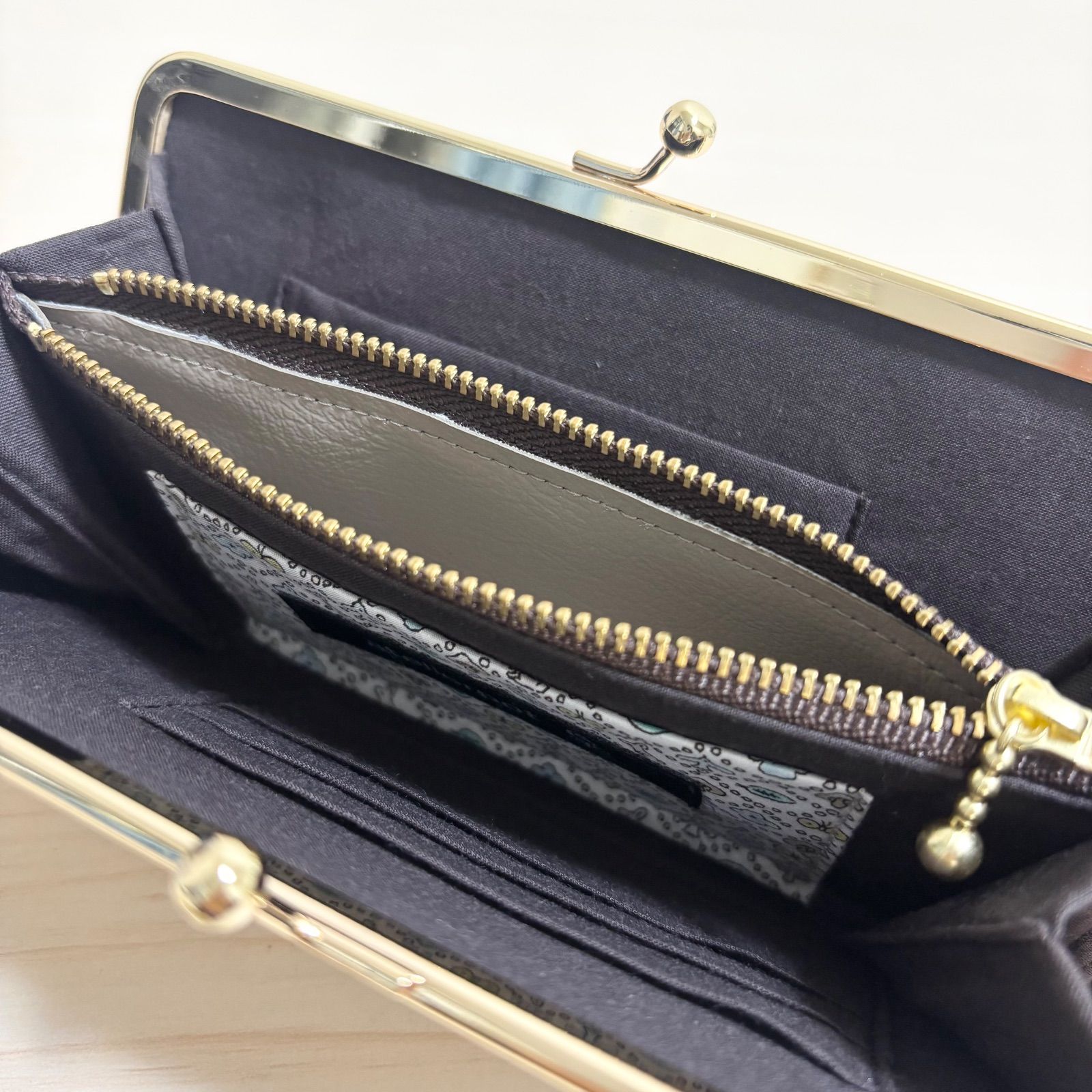 ☆ミナペルホネン☆tambourine beigeのがま口財布☆持手付 - メルカリ