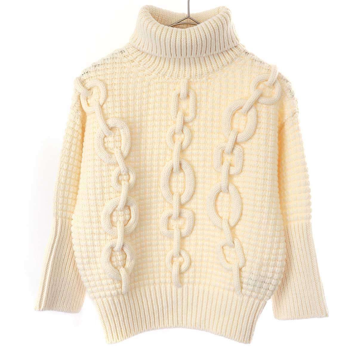 HERMES エルメス 23AW シェーヌダンクル タートルネックニット