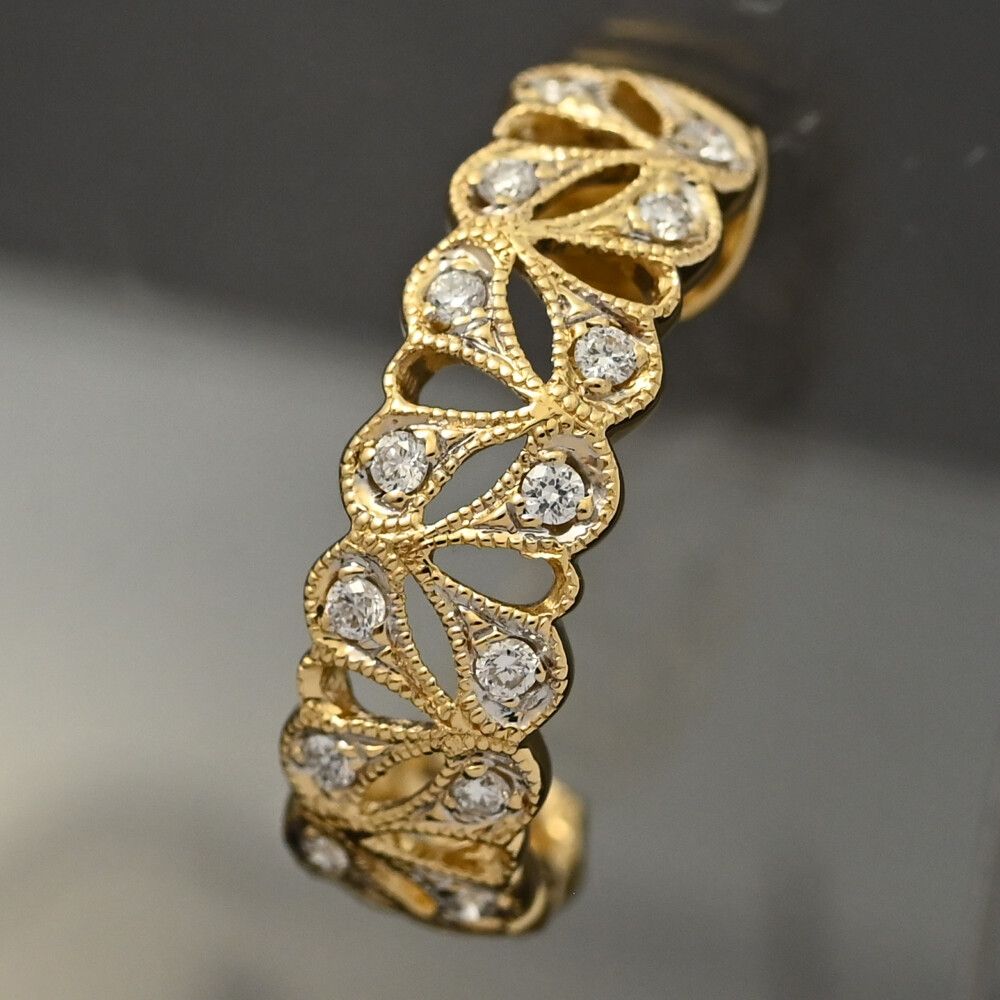 グループド･ダイヤモンドピアス K18Y W 750 2 -3.9g イエローゴールド 翌日配送可 ♀ N レディース 589911 SIROKUMA-CORPORATION_COM