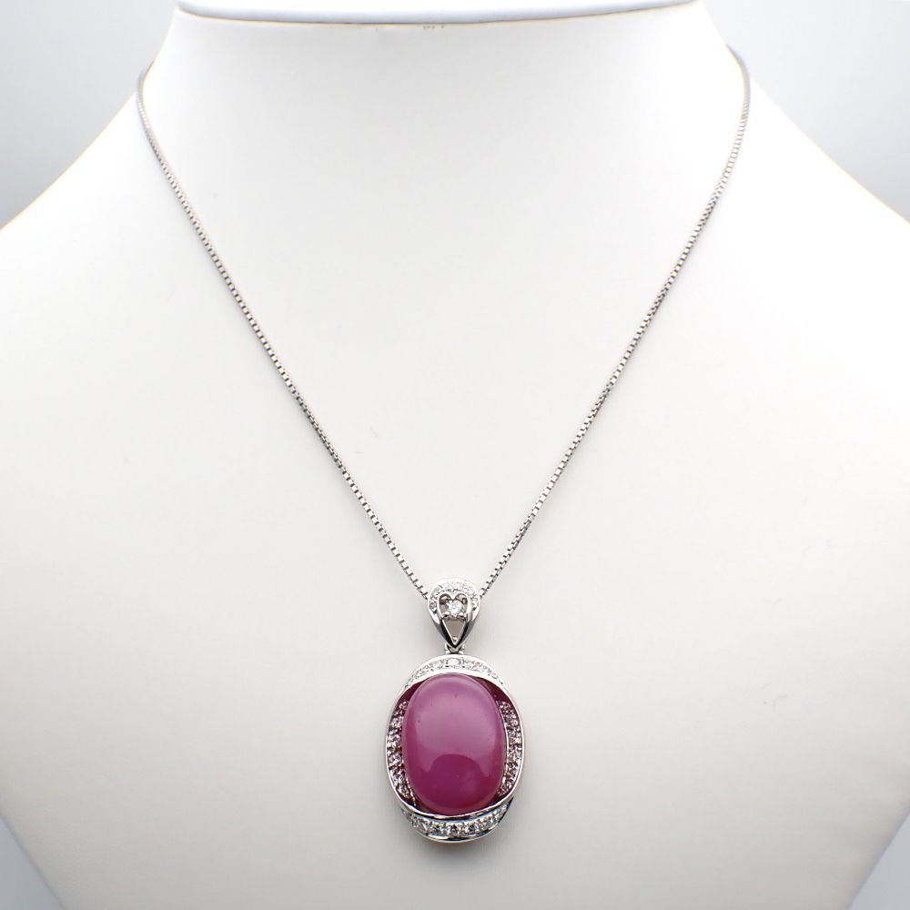 Pt900 プラチナ スターサファイア 24.42ct ダイヤモンド 0.48ct