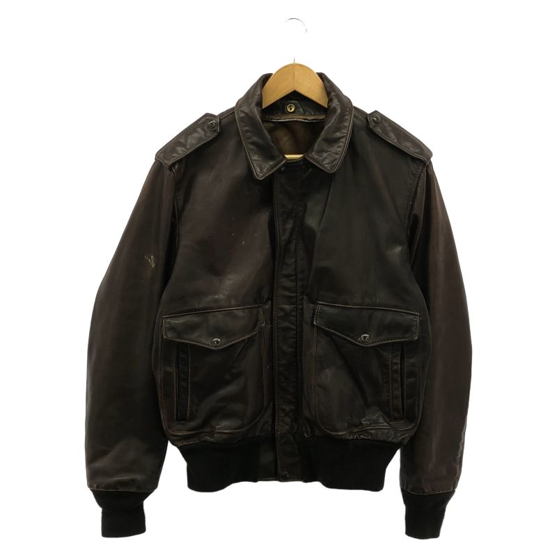 SCHOTT シングルレザージャケット ブラウン サイズ40 184SM ▲状態考慮 ショット 92
