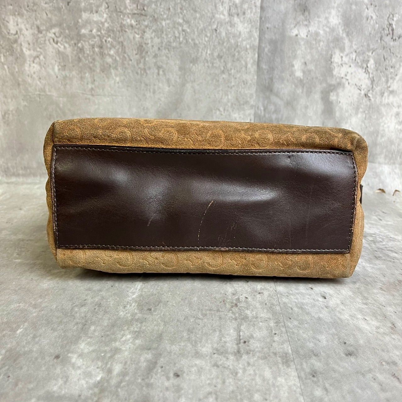 美品✨CELINE スエード Cマカダム アクセサリーポーチ 美品】セリーヌ アクセサリーポーチ Cマカダム柄 スエード レザー