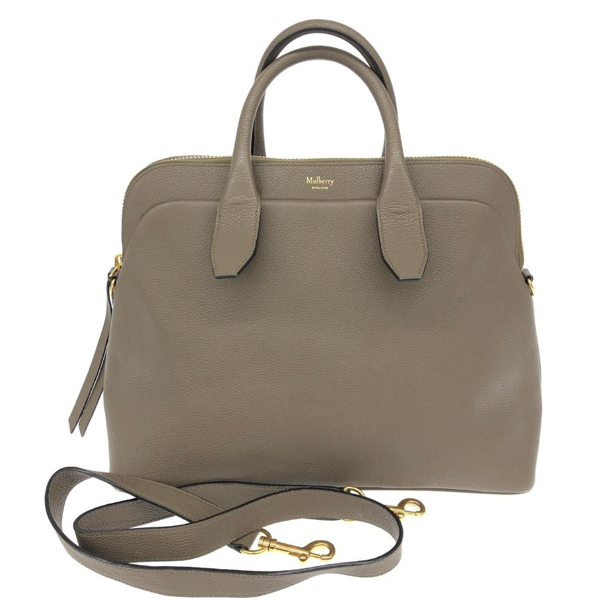 MULBERRY マルベリー 2WAYバッグ グレージュ レザー レディース 240001106303 - メルカリ