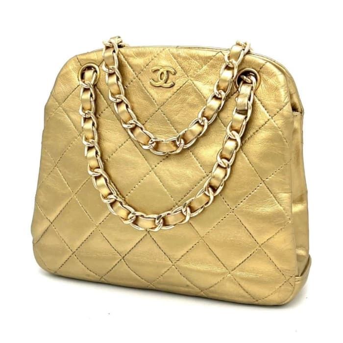 中古】良品 CHANEL シャネル ミニ マトラッセ ココマーク がま口
