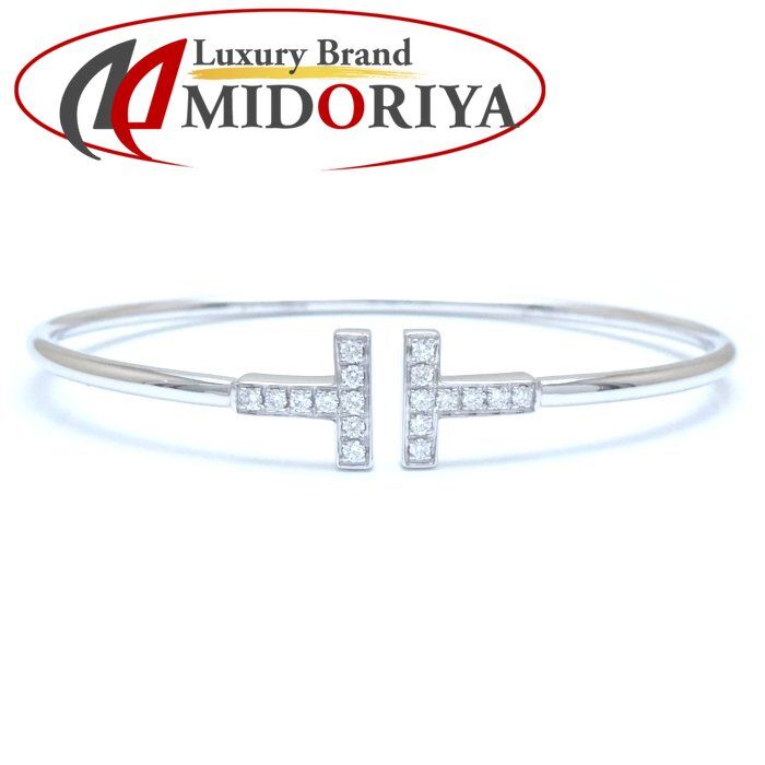 ティファニー TIFFANY＆CO Tワイヤーブレス ホワイトゴールドK18WG ティファニー TIFFANY＆CO Tワイヤーブレス ホワイトゴールド K18WG