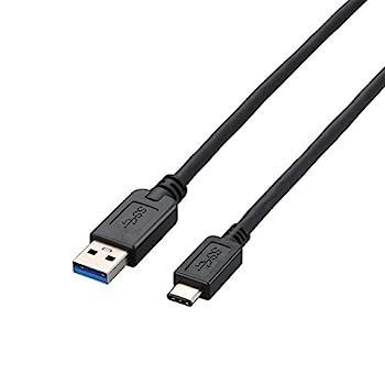 エレコム USBケーブル Type C USB A to USB C 15W 2m USB3.1 ブラック USB3-AC20BK