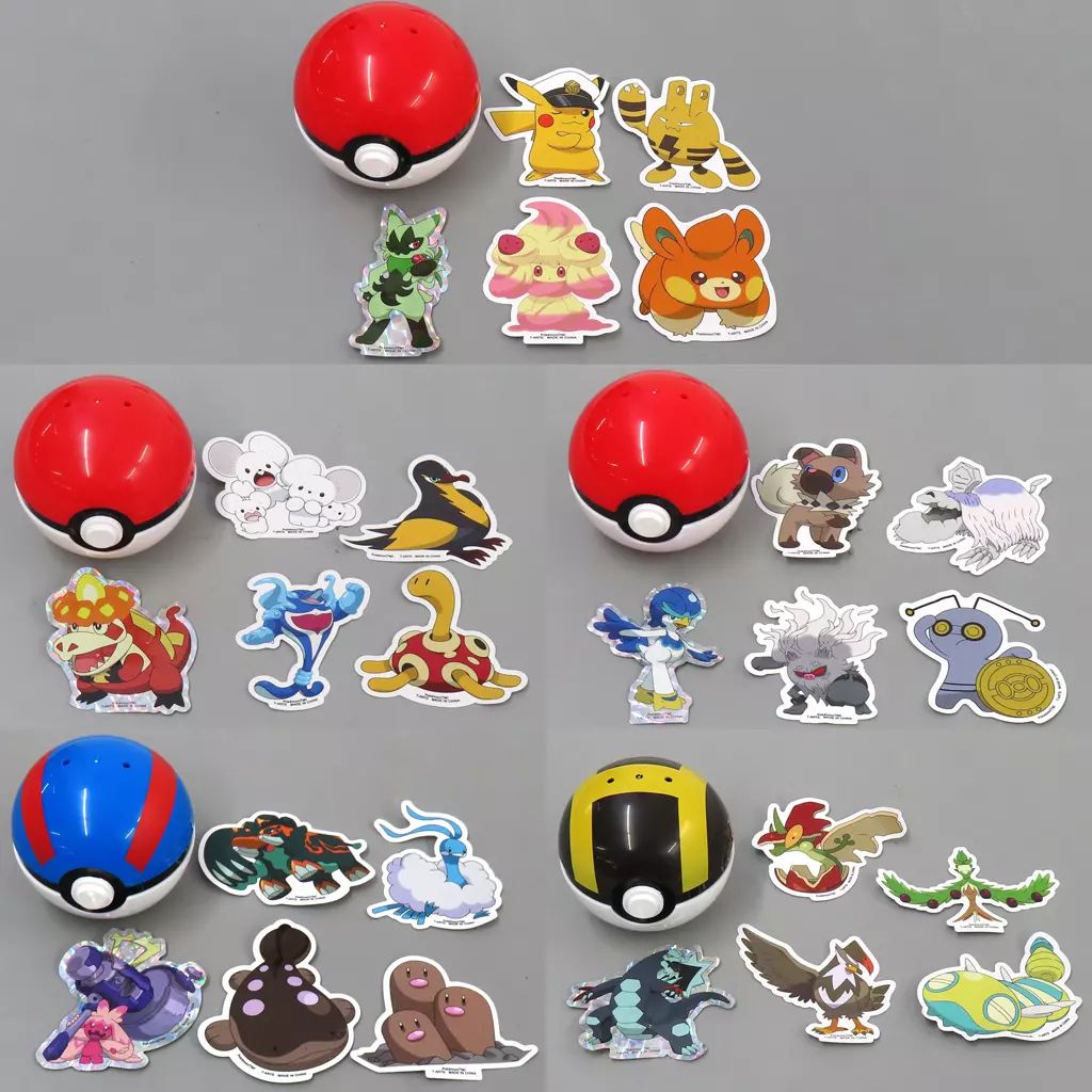中古】シール・ステッカー 全5種セット 「ポケモン ボールでゲット