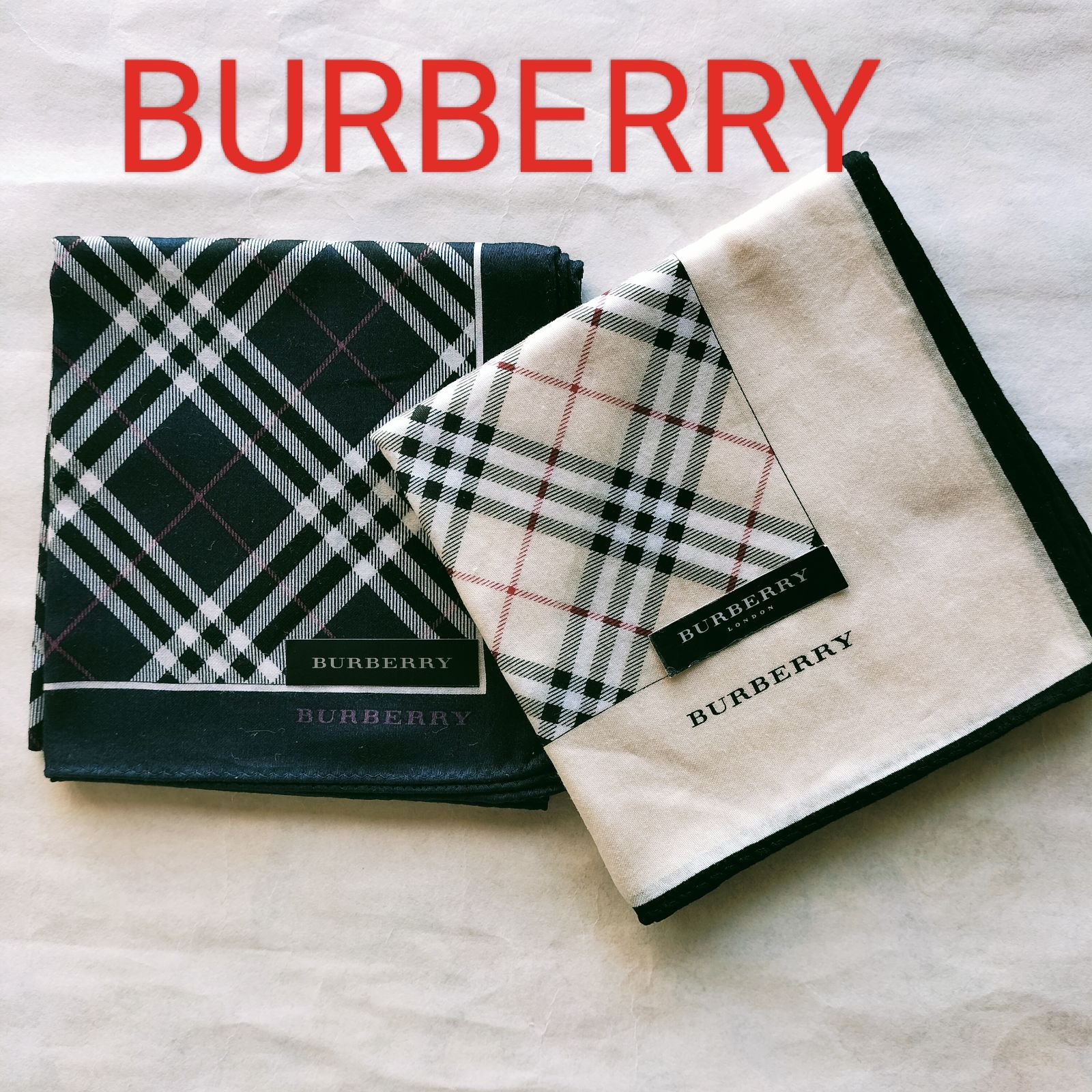 ハンカチBURBERRYバーバリーハンカチセット王道のデザイン新品未使用品