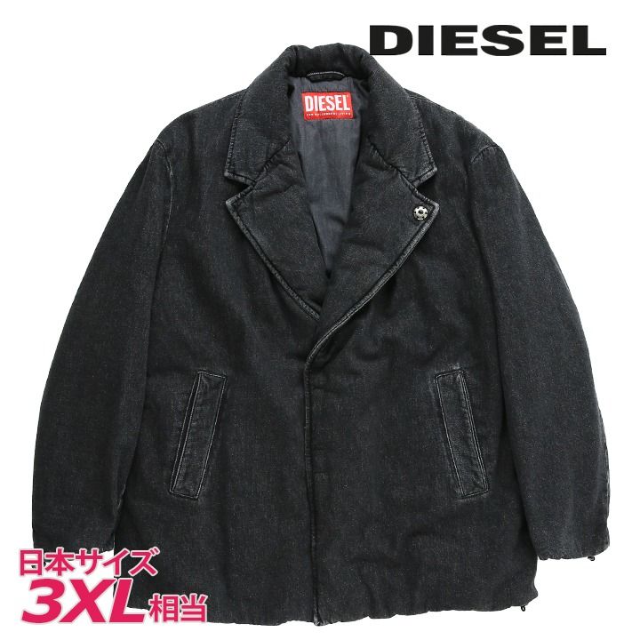 新品・未使用 ディーゼル DIESEL [3XLサイズ相当] ブラックデニムパッ