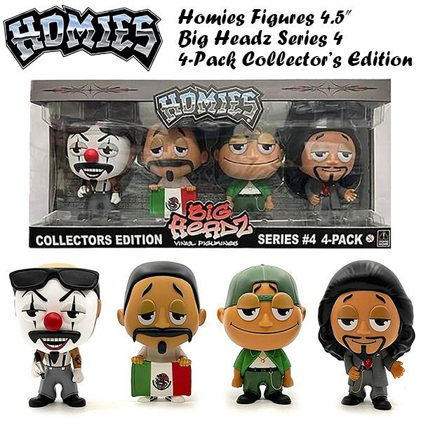 HOMIES ホーミーズ BIG HEADZ フィギュア セット Amazon | HOMIES ホーミーズ BIG HEADZ フィギュア 4体セット