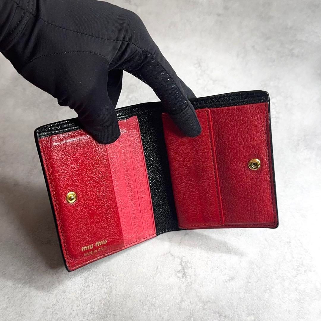 ⋟極希少品⋞ 入手困難 / ミュウミュウ マドラスバイカラーミニウォレット ⋟極希少品⋞ 入手困難 / ミュウミュウ マドラスバイカラーミニ